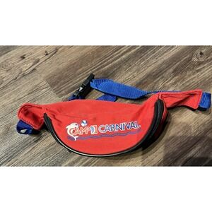 Carnival Cruise Lines Camp Carnival Fanny Waist Pack 2 Zippered Pockets Blue